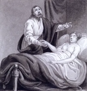 The Raising of Jairuss Daughter, c1810-c1844. Artist: Henry Corbould The Raising of Jairuss Daughter, c1810-c1844. Artist: Henry Corbould