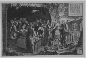 Dead Collection: The Raising of Lazarus, 1544. Creator: Lambert Suavius