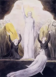 Blake Prints: The Raising of Lazarus, 1800. Creator: William Blake