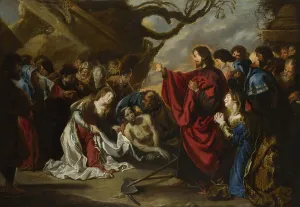 Bishop Of Larnaka Prints: The Raising of Lazarus. Artist: Vos, Simon de (1603-1676)