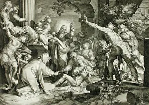 Raising Prints: The Raising of Lazarus, c1600. Creator: Jan Muller