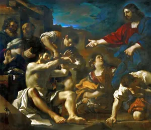 Wonderworker Prints: The Raising of Lazarus, ca 1619. Creator: Guercino (1591-1666)