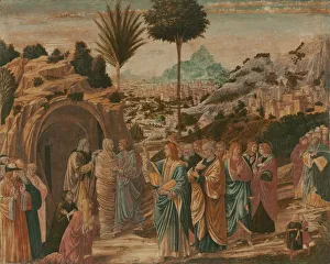Gozzoli Benozzo Prints: The Raising of Lazarus, mid 1490s. Creator: Benozzo Gozzoli