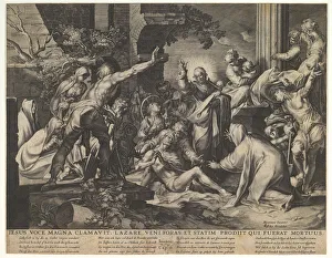 Amazement Prints: Raising of Lazarus (Reverse Copy). n. d. Creator: Vischer