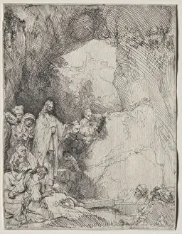 1606 1669 Prints: The Raising of Lazarus: Small Plate, 1642. Creator: Rembrandt van Rijn (Dutch, 1606-1669)
