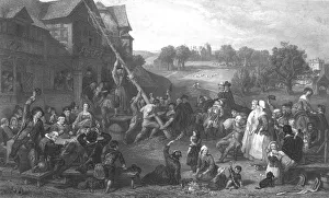 Frederick Prints: Raising the May Pole, c1862. Artist: E Goodall