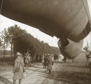Somme Prints: Raising of an observation balloon, Somme, northern France, 1916