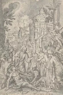 Raising Gallery: The Raising of the Youth of Naim, late 16th-early 17th century. Creator: Georg Pecham