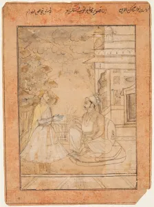 Bikaner Gallery: Raja Anup Singh (r. 1669-98) receives a courtier, c. 1690. Creator: Ruknuddin (Indian, active c)