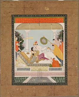 Raja with his Beloved, c. 1790 - 1800. Creator: Unknown