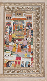 Rajah Prints: Raja with Courtiers, 17th century. Creator: Unknown