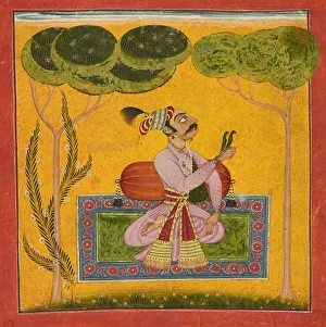 Rajah Prints: Raja Mandhata as a musical mode, ca. 1690. Creator: Unknown