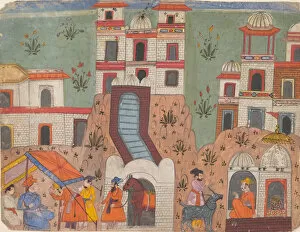 Animal Sacrifice Gallery: A Raja Receives Homage Outside the City... from a Dispersed Manuscript, last quarter of 17th cent