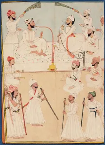 Rajah Prints: Raja Shamsher Sen of Mandi and Raja Ranjit Suket in Daurbar
