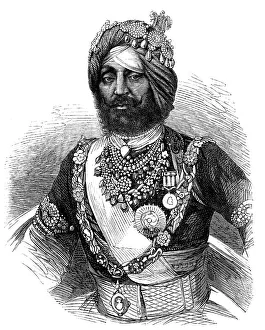 Revolt Of 1857 Prints: The Rajah of Kapoorthalla, Knight of the Order of the Star of India