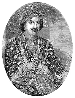 Jewels Prints: Rajah Odetnuraan of Benares, 1857. Creator: Unknown