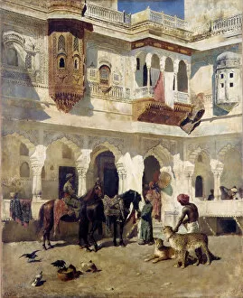 Maharaja Gallery: The Rajah Starting on a Hunt, ca. 1885. Creator: Edwin Lord Weeks