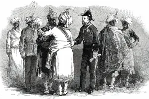 Rajah Prints: Rajahs introduced to each other while waiting for the Prince of Wales at Calcutta