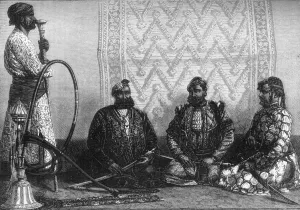 Huqqa Pipe Collection: Rajahs and Zemindars of the Northern Provinces of Hindostan, c1891. Creator: James Grant