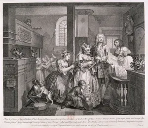A Rakes Progress, 1735; plate V of VIII. Artist: William Hogarth A Rakes Progress, 1735; plate V of VIII. Artist: William Hogarth