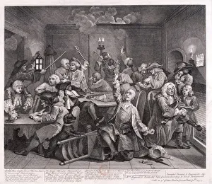 Immorality Prints: A Rakes Progress, 1735; plate VI of VIII. Artist: William Hogarth