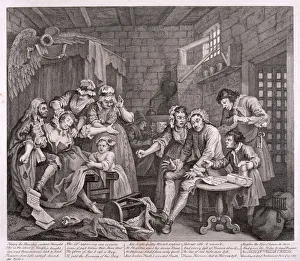 Immorality Prints: A Rakes Progress, 1735; plate VII of VIII. Artist: William Hogarth