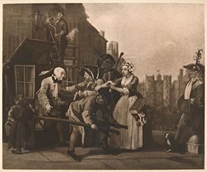 Bailiff Gallery: A Rakes Progress - 4: The Arrest, 1733. Artist: William Hogarth