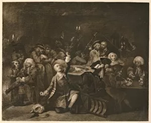 Austin Dobson Collection: A Rakes Progress - 6: The Gaming House, 1733. Artist: William Hogarth
