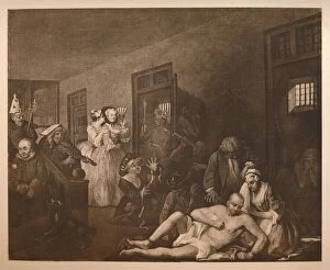Sickness Collection: A Rakes Progress - 8: The Mad House, 1733. Artist: William Hogarth