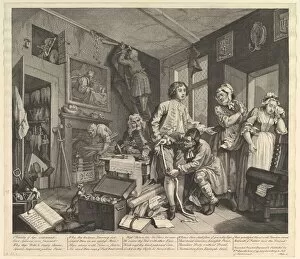 Crying Collection: A Rakes Progress, Plate 1, June 25, 1735. Creator: William Hogarth