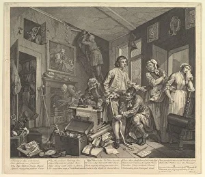 A Rakes Progress, Plate 1, June 25, 1735. Creator: William Hogarth