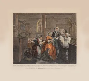 Hogarth Gallery: A Rakes Progress, Plate 5: Married To An Old Maid, ca 1735