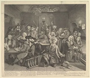 Failed Collection: A Rakes Progress, Plate 6, June 25, 1735. Creator: William Hogarth
