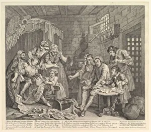 Morality Collection: A Rakes Progress, Plate 7, June 25, 1735. Creator: William Hogarth