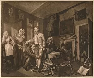 Inheritance Gallery: A Rakes Progress; scene I, 1735. Artist: William Hogarth