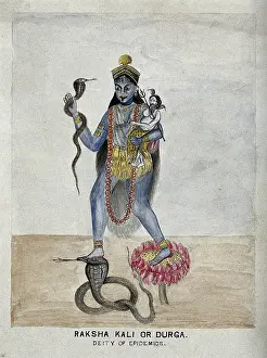 Lotus Prints: Raksha Kali, a form of the goddess Parvati worshipped for protection against epidemics and drought