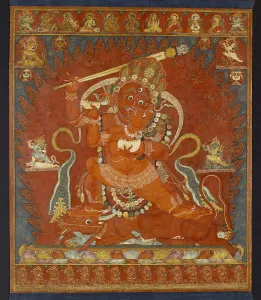 Enlightenment Prints: Raktayamari and Vajravetali, early 14th century. Creator: Unknown