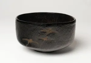 Raku-Ware Tea Bowl with Design of Descending Geese, 18th/19th century. Creator: Unknown Raku-Ware Tea Bowl with Design of Descending Geese, 18th/19th century. Creator: Unknown