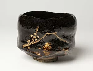 Oriental Collection: Raku-Ware Teabowl with Image of Mt. Fuji, 1756-1834. Creator: Unknown