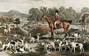 Charles Turner Gallery: Ralph John Lambton and his Horse Undertaker and Hounds, late 18th century, (1912)