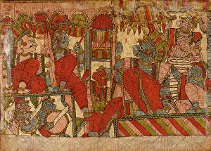 Ramayana Prints: Rama and Lakshmana at Conference with Sugriva