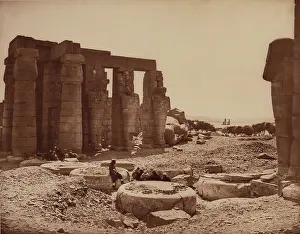 Thebes As Said Egypt Prints: The Ramesseum. Luxor, West Bank (Thebes), c1869. Creator: Unknown
