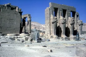 The Ramesseum, Temple of Rameses II, Luxor, Egypt