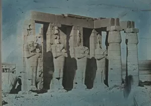 Colossus Gallery: Ramesseum, Thebes, 1844. Creator: Joseph Philibert Girault De Prangey