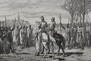 Ramon Berenguer IV and Ermengol receiving the parliamentarians from Lerida, 1890. Creator: Joan Serra y Pausas