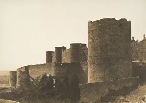 The Ramparts of Carcassonne, 1851. Creator: Gustave Le Gray