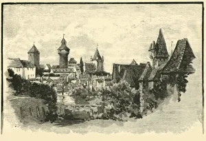 Nurnberg Prints: The Ramparts, Nuremberg, 1890. Creator: Unknown