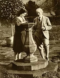 Ramsay MacDonald, first Labour Prime Minister, at Chequers with his his daughter, 1924, (1935)