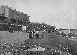 Bathing Machine Prints: Ramsey - The Beach, 1895