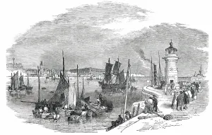 Ramsgate Kent England Prints: Ramsgate Harbour, 1850. Creator: Edmund Evans